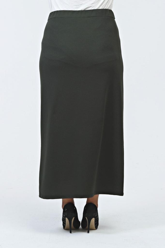 Женская стильная юбка большого размера с эластичной резинкой на талии Юбка больших размеров на подкладке из стальной трикотажной ткани черного цвета