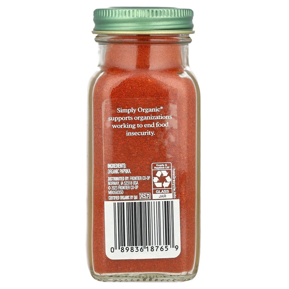 Simply Organic Paprika, 2.96 oz (84g)