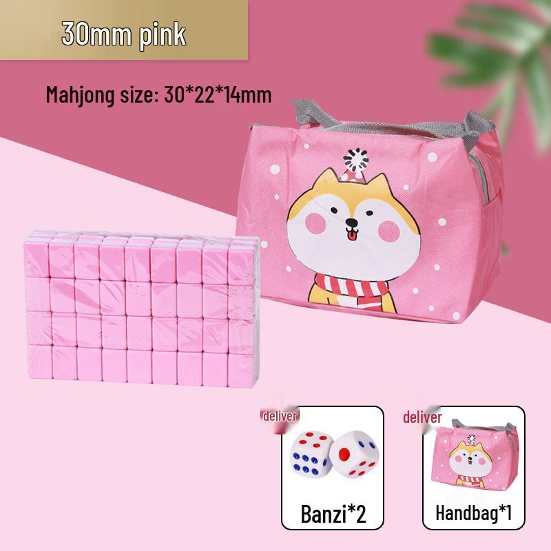 Компактный набор для маджонга: Массивные резные плитки с воробьями, размеры 24 мм и 30 мм, идеально подходят для путешествий и использования в общежитиях