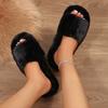 Fashion Fashion Home Shoes Women Flats Cross Straps Slippers 2025 Slides Women Casual Home Shoes Women Flat Plush Cross Straps Slippers