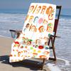 proof beach towel with Bread Thief pattern - soft,absorbent,quick-drying,machine washable - perfect for swimming,camping,bathing