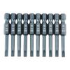 10pcs 1 4inch Hex Shank 50mm S2 Alloy Steel Slotted Screwdriver Bits Set H6.3*50*SL4mm