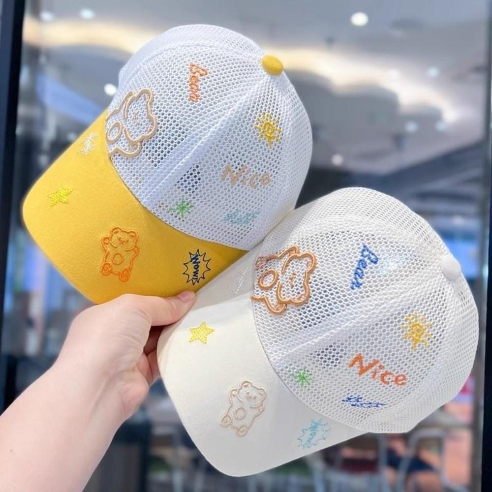 Mesh Kid Baseball Cap Solid Color Sun Protection Hat New Toddler Peaked Cap for Summer