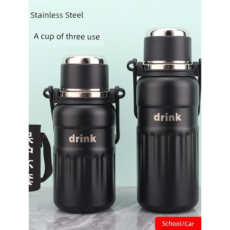 Huquan Large Capacity Vacuum Cup 316 Stainless Steel Double Drink Sports Kettle Fitness Portable Outdoor Male and Female Student Cup