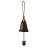 Vintage Hanging Bell Rustic Metal Wind Chime Retro Hanging Wind Bell with Owl or Leaf Pendant for Home Entrance Farmhouse Garden Decoration