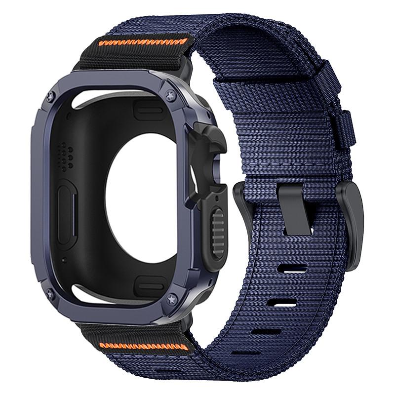 Чехол + Нейлоновый ремешок для Apple Watch Серии 11 10 42 46 мм Ultra 3 49 мм Защитный TPU PC Чехол для Iwatch 987 44 45 мм 6SE54 40 41 мм