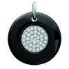 [L5745] - Silver Pendant 'Sissi' Black (ceramic) Rhodium-plated - 20 Mm