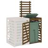 Extension d'abri de poubelle sur roulettes brun miel bois pin