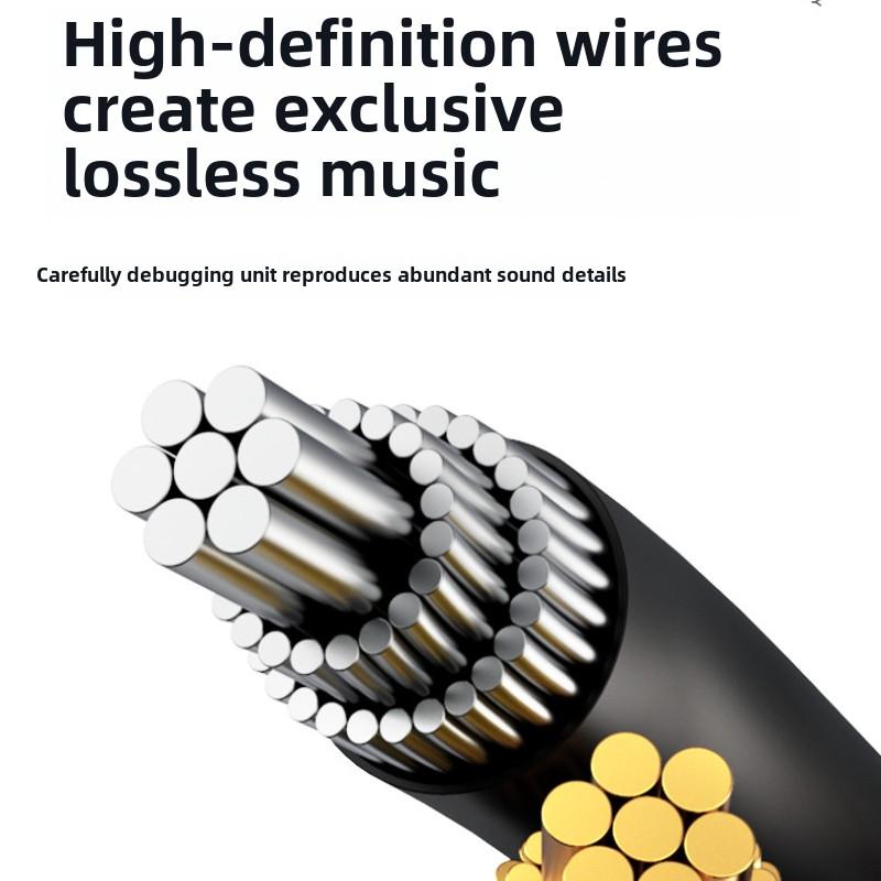 Wired Headphones In-ear Music Wired HIFI Monitoring Headphones Hanging Ear Mobile Gaming Sports Headphones