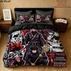 Jujutsu Kaisen Pattern Bedding Quilt Set Quilt Cover Pillowcase Home Birthday Gift(1 * duvet cover + 2 * pillowcase, without core)
