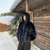 Мужское зимнее пальто из искусственного меха лисы, свободное, толстое, теплое, для поездок
