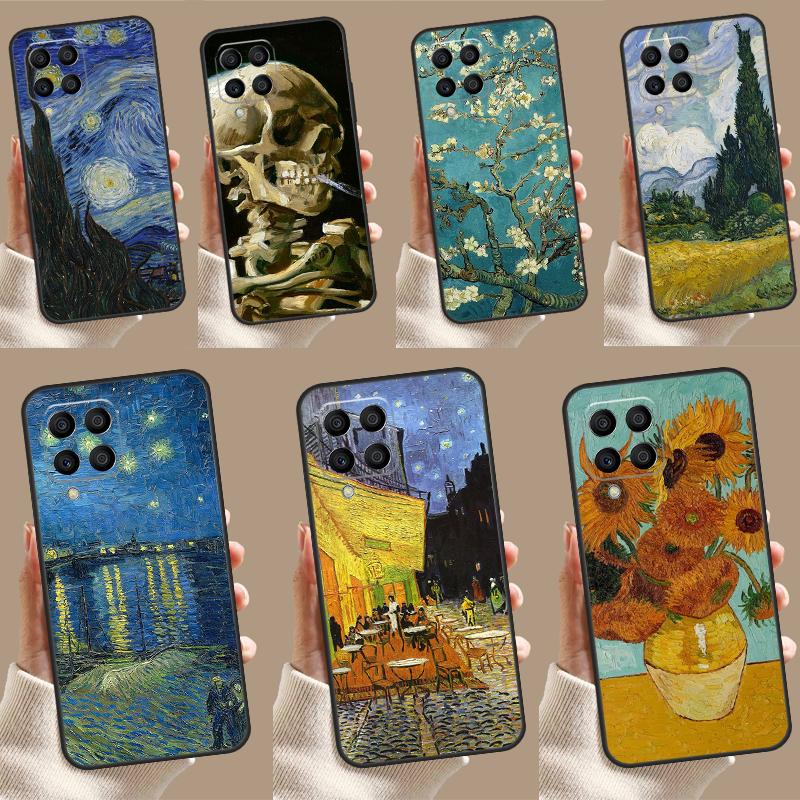 Масляная живопись в стиле Ван Гога для чехла Samsung Galaxy M54 M34 M14 M12 M32 M52 M53 M33 M13 M20 M21 M51 M15 M55 M31s M30s