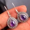 Amethyst February Birthstone Dangle Earring 925 Sterling Silver Handmade Jewelry Women Earring