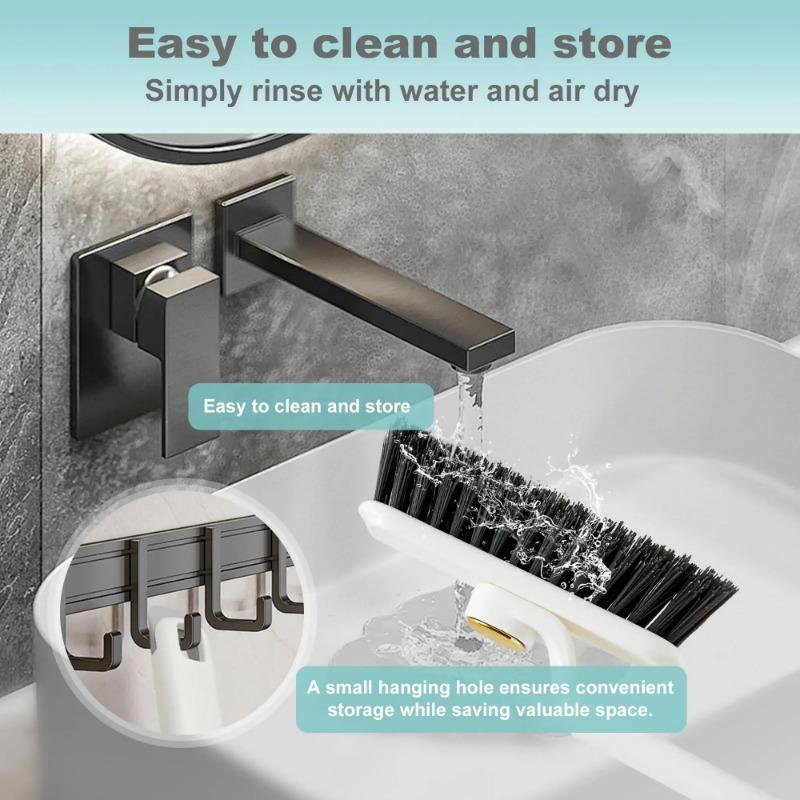 Multi-Function Rotating Crevice Cleaning Brush Household Cleaning Brush No Dead Corners Hard Bristle Brush Suitable for Cleaning