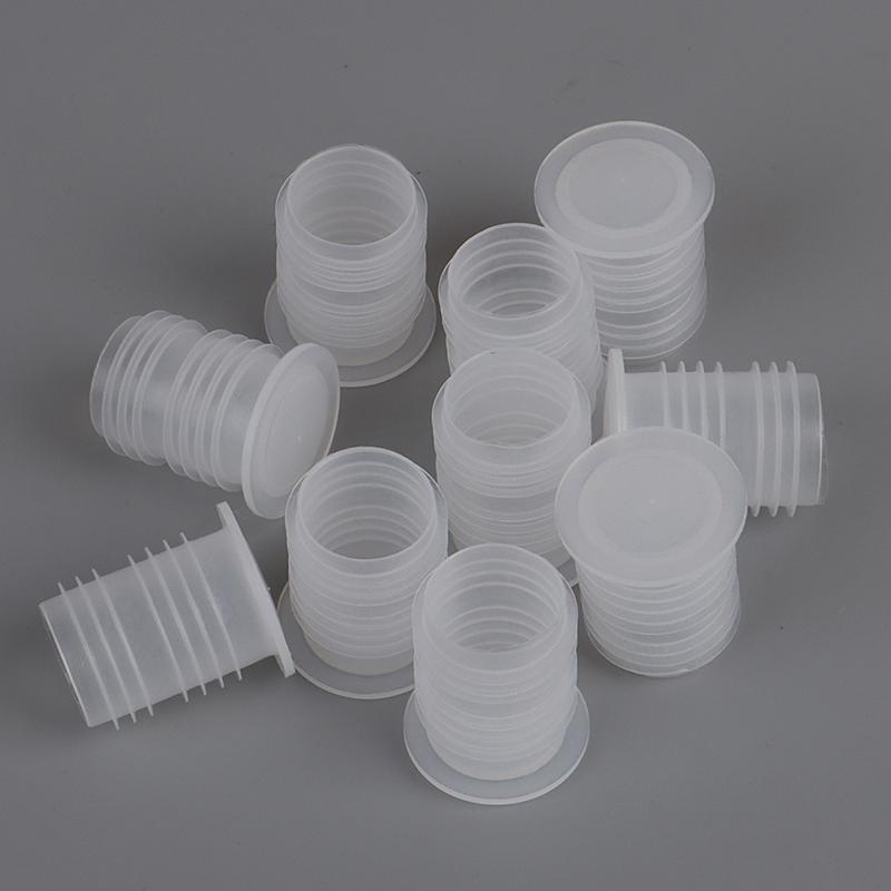 Plastic Bottle Cap Red Wine Cork Inside Plug Transparent Threaded Nut Hole Dust-Proof Plug