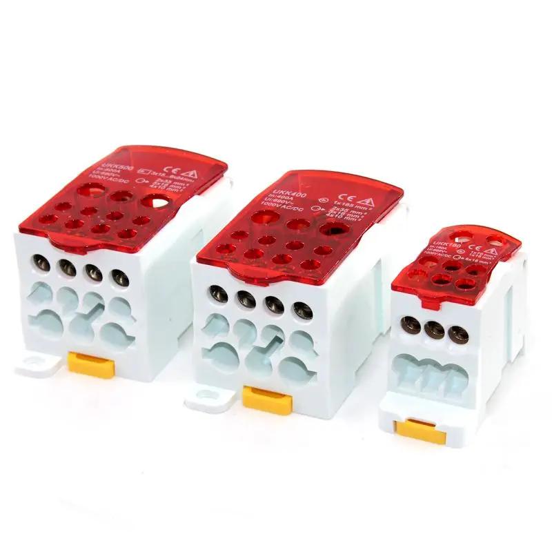 Electric Split Din Rail Terminal Block Junction Box Power Wire Electrical Connector UKK80A 125A 160A 250A 400A 500A