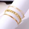Bohemian Minimalist Multi-Layer Metal Chain Women's Bracelet Set