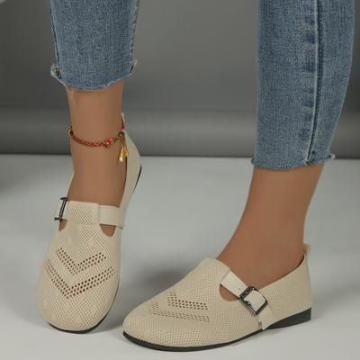 Женские балетки 2024 Новые сетчатые дышащие лоферы для женщин с перфорацией, повседневная обувь для мам, женская обувь