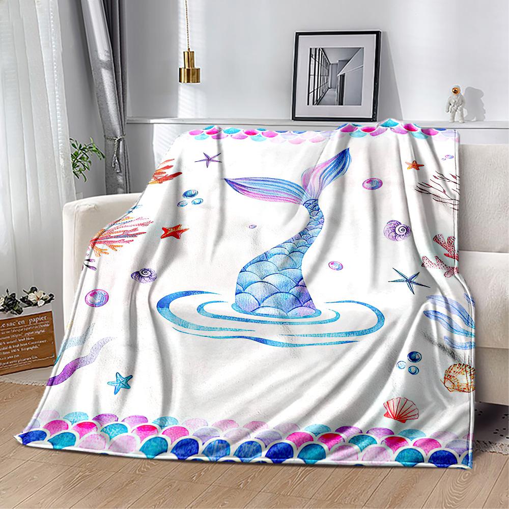 Mermaid In The Ocean Swirl Blankets are suitable for living rooms, bedrooms, camping, and other places, making them an ideal choice for gifts.