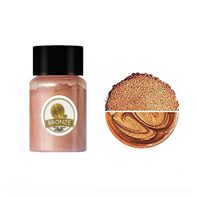 20ml Iridescent Gold & White Candle Mica Powder - DIY Glitter Pearlescent Pigment for Handmade Wax Creations
