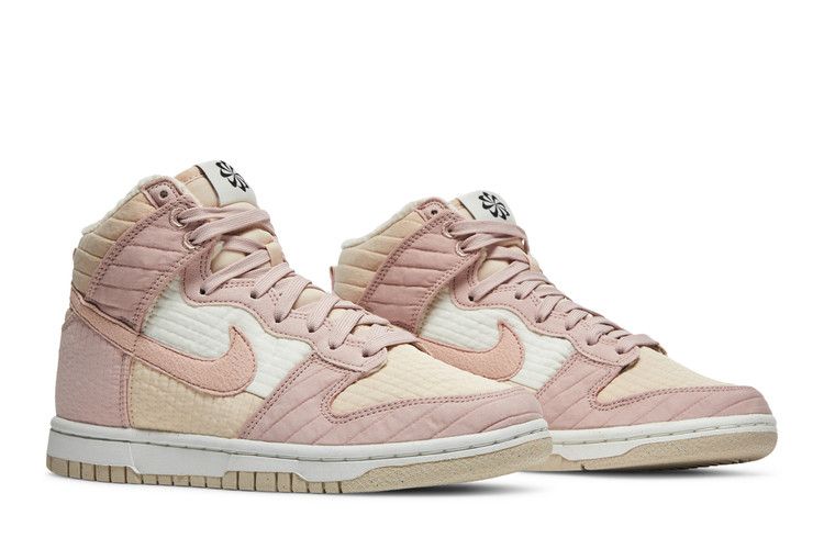 Женские кроссовки Nike Dunk High LX Next Nature Розовый Оксфорд (Женский) Ржаво-розовый/Льняной/Белый