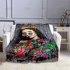 Fashion EVA Queen Thin Blanket Beauty Art Pattern 3D Printing Blanket Flannel Portable Home Travel Office Blanket