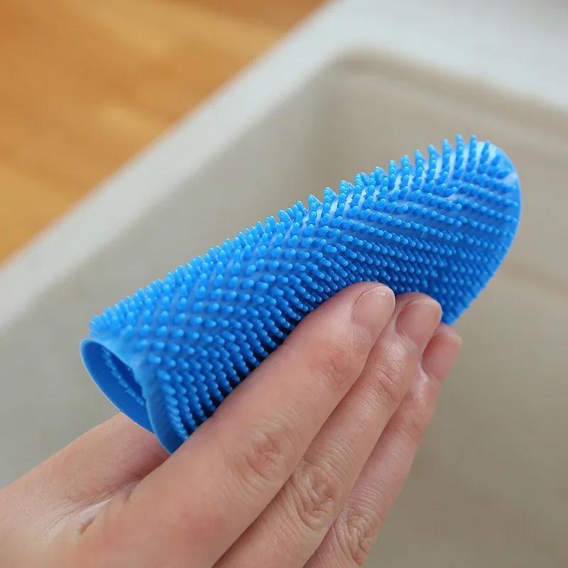 1 шт. Силиконовая щетка для мытья посуды, губка для мытья кастрюль и сковородок, силиконовая мочалка, щетки для мытья фруктов, кастрюль и сковородок, инструмент для чистки кухни