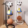 Portable Sports Ball Stand Basketball Storage Rack Vertical Holder Carbon Steel Organizer Space-Saving Display for Volleyball Football Soccer Painted
