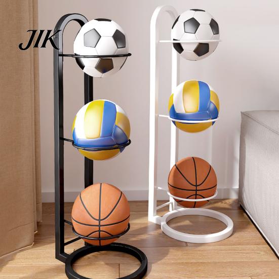 Portable Sports Ball Stand Basketball Storage Rack Vertical Holder Carbon Steel Organizer Space-Saving Display for Volleyball Football Soccer Painted