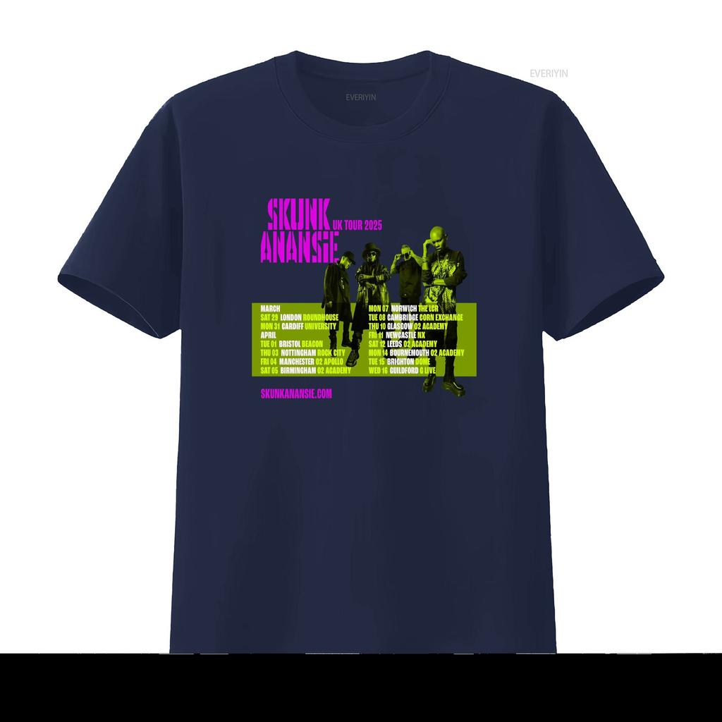 Skunk Anansie Band UK Tour 2025 T Shirt Full Size S 5XL vintage Washed Top For Everyday Wear Unisex Stretched fashion