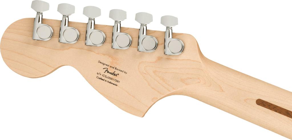 Squier by Fender Электрогитара Affinity Клен Белый Черный Мягкий чехол в комплекте Серия™ Stratocaster®, Накладка на гриф, Пикгард,