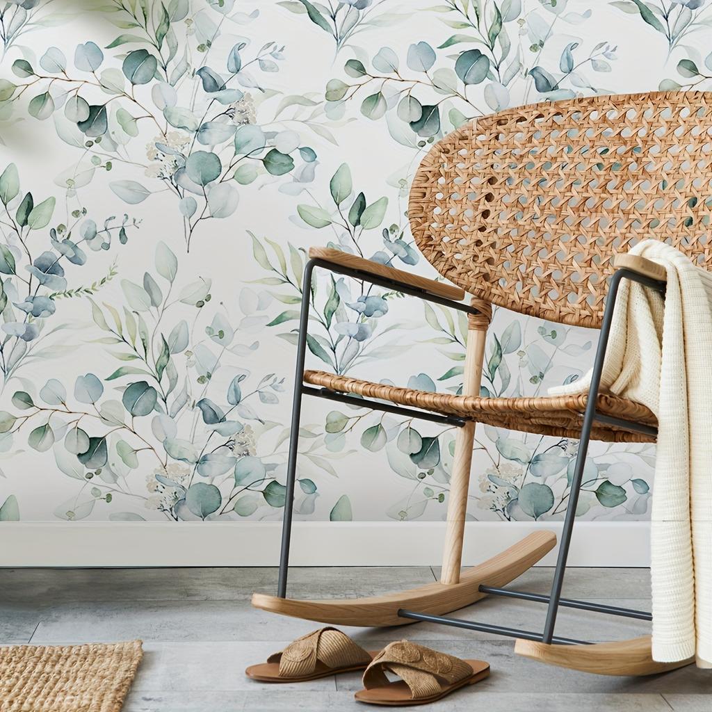 1 рулон окрашенные абстрактные цветы самоклеящиеся влагостойкие бесшовные обои утолщенные водонепроницаемые украшение для дома гостиная ро