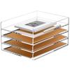 Document Organizer Letter Case Document Tray Acrylic A4 Size Office Desk Storage Home Office Stationery Organizer Stackable To Save Space Vertical