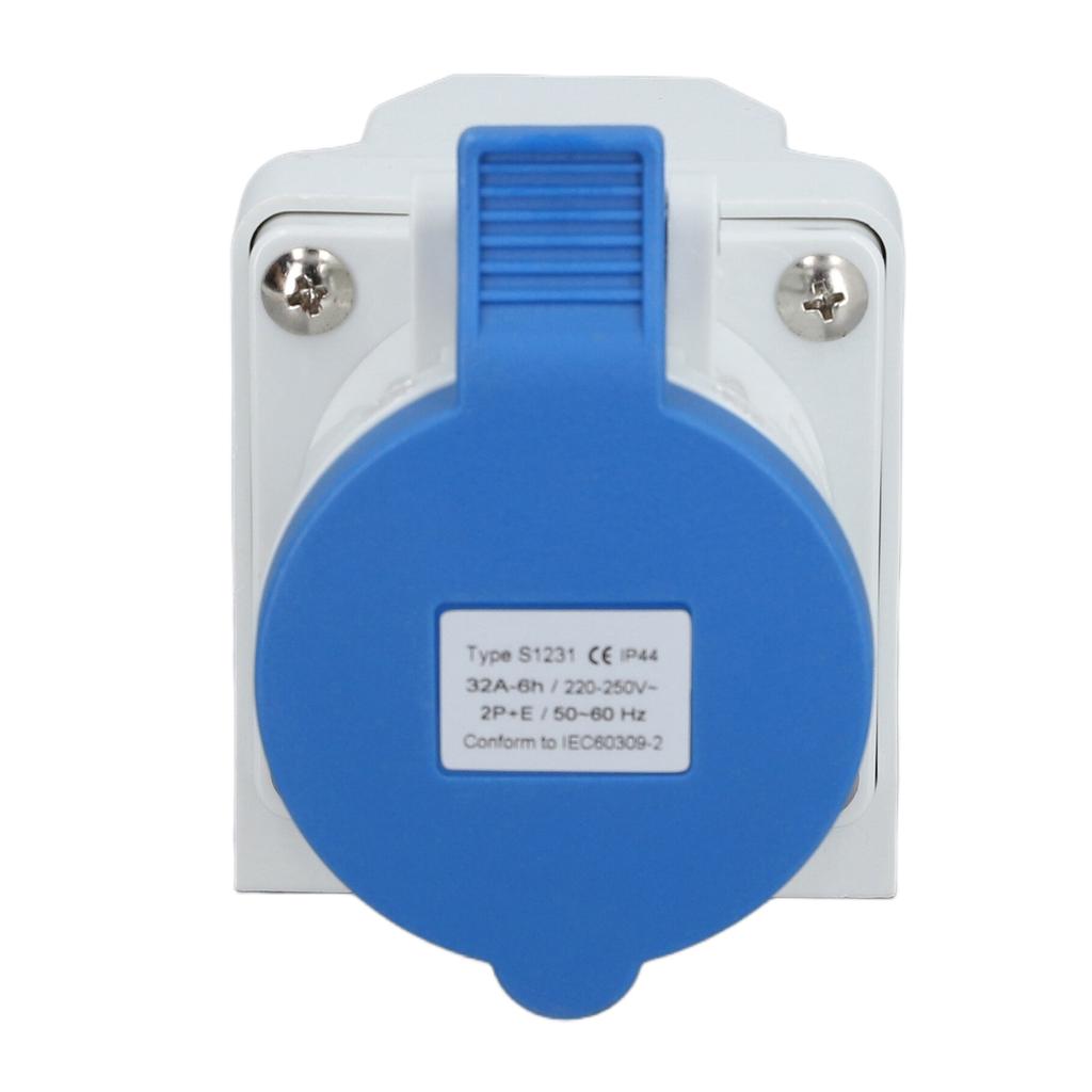 Industrial Connector Electrical 3 Pin 32A 2P+E IP44 Waterproof Dustproof 220‑250V