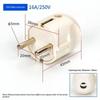 1Pcs Electrial Grounded European Connector With Cover Eu Rubber Waterproof Socket Plug Ip54 For Diy Power Cable Cord 16A 250V