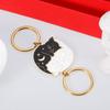 2PCS Hanging Jewelry Couple Keychain Hug Cat Sun Moon Cat Keychain  Anniversary