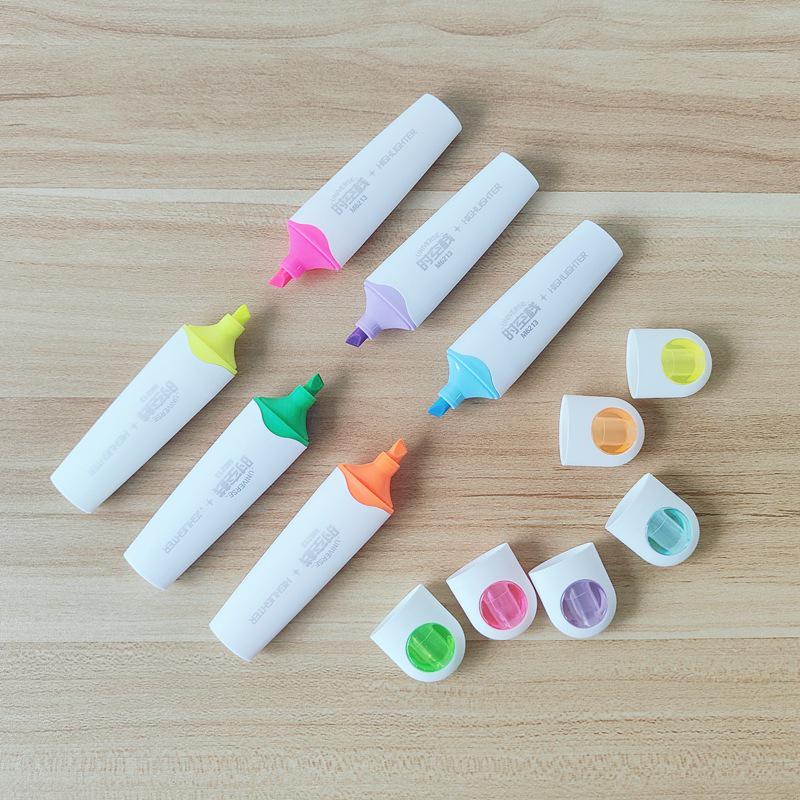 6-Color Large Capacity Fluorescent Glitter Pens with Oblique Tips for Journaling and DIY Projects