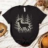 Deer T Shirt Forest Woodland Nature Lover Vintage Comfortable Designer Clothes Casual Top For Everyday Wear Soft