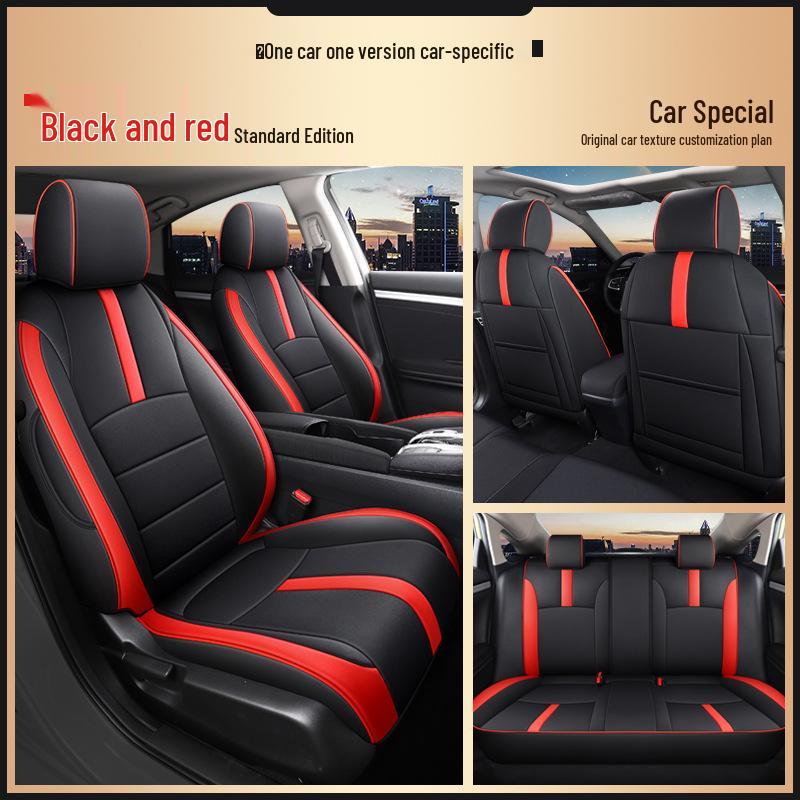 YDG Custom Sports Leather Seat Cover for Honda Civic - All-Season Cushion Pad.