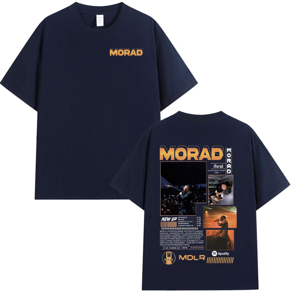 Футболка с графикой альбома рэпера Morad MDLR, унисекс, женская мода, хип-хоп, винтажная футболка, хлопок, оверсайз, с коротким рукавом, топы