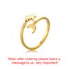 Customized Name Ring Personalized Stainless Steel Nameplate Adjustable Double Opening Love Ring Thanksgiving Gift for Mother