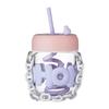 Chic Summer Straw Cup for Girls - Portable Glass with Chain Handle