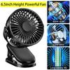 ABS Clip On Fan Portable USB Rechargeable Fan Mini Desk Fan  Baby Stroller