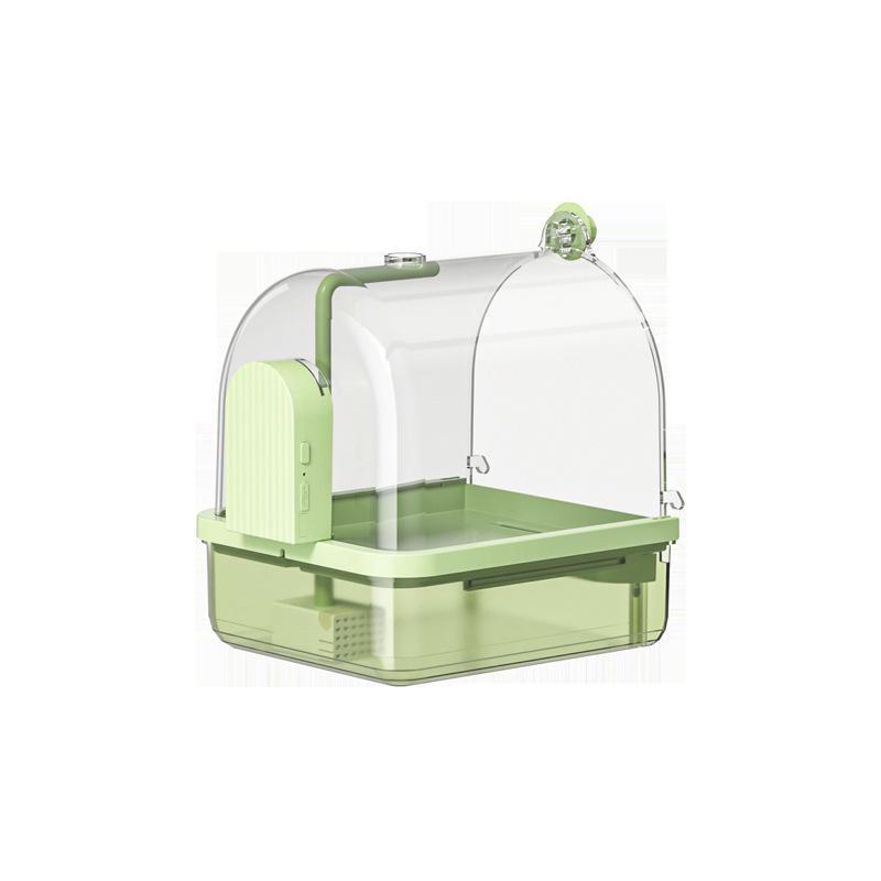 Ванночка для птиц - Черный Феникс Пион Клетка для птиц с внешней купалкой для попугаев