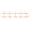Rattan Wall Hooks 5 Hooks Kids Garments Organizer Rack Clothes Hat Hanging Hook Rattan Hanger Kids Room Decor Hanger