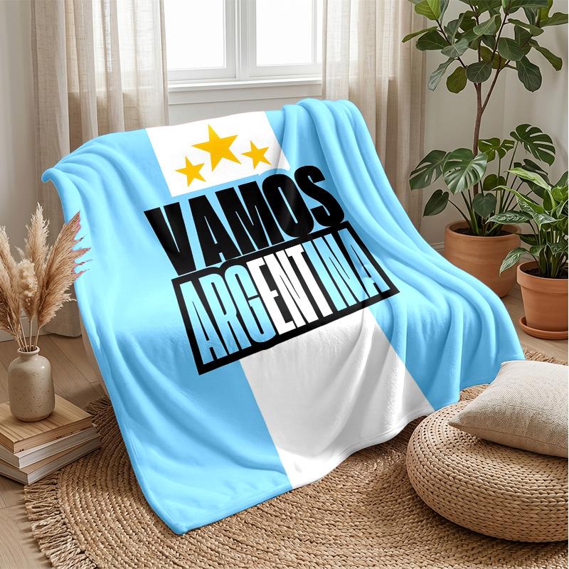 Argentina national football team Theme blanket Soft Flannel Blanket Plush Throw Blanket Cozy Sofa Bed Blanket for Home Decor