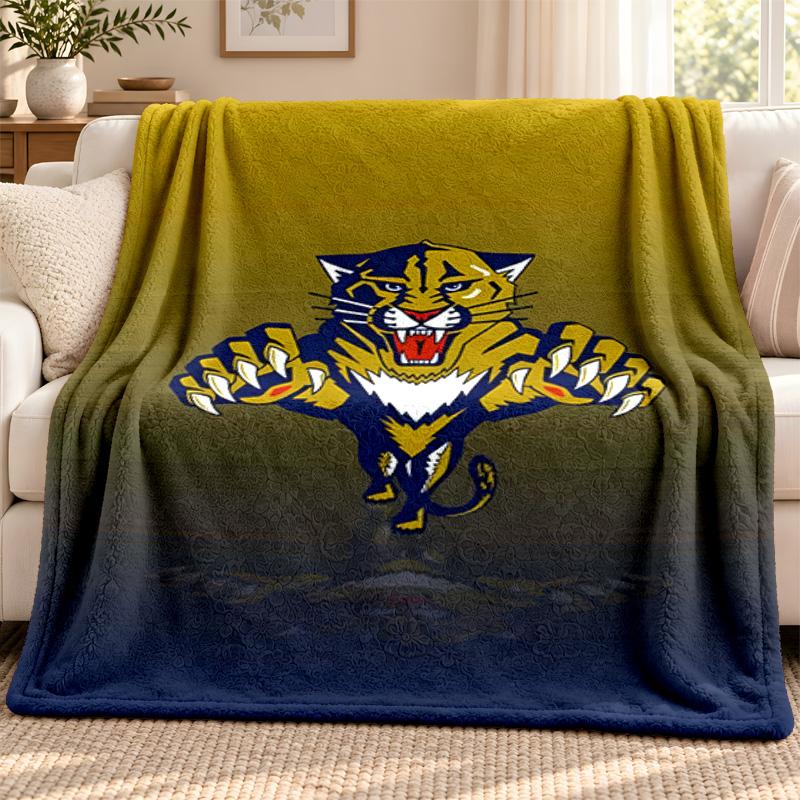Florida Panthers blanket Flannel Blanket Soft Cozy Plush Throw for Sofa Bed Lightweight Home Decoration Outdoor camping