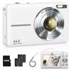 Lecran Digital 44 1080P Video AF HD Image USB C IPS 32g Memory Card White Camera, Megapixels, Recording, Autofocus, Function, Camera, Stabilization,