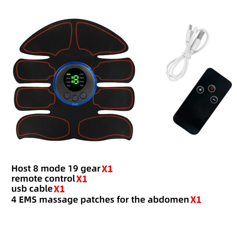 USB Rechargeable EMS Muscle Stimulator Hip Trainer Abdominal ABS Stimulator Fitness Body Slimming Massager Weight Loss Slimming