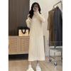 Women's Autumn and Winter Solid Colour Long High Neck Knitted Sweater Dresses
